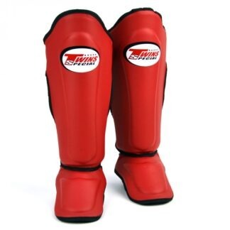 Twins Red-Black Double Padded Shin Pads