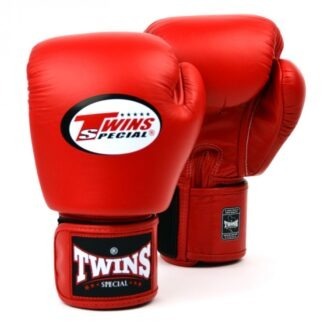 Twins Red Velcro Boxing Gloves